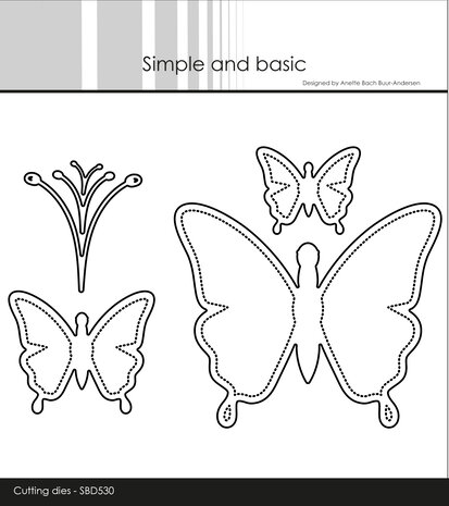 Simple and Basic die -Simple Butterflies Solid Dies