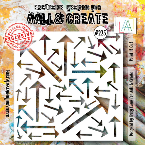 AALL & Create - Stencil 6x6 Inch Point It Out