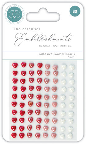 Craft Consortium - Adhesive Enamel Hearts