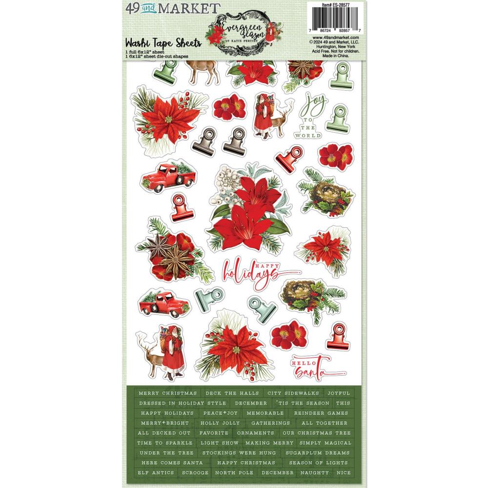 49 And Market Washi Sheets - Evergreen Season 