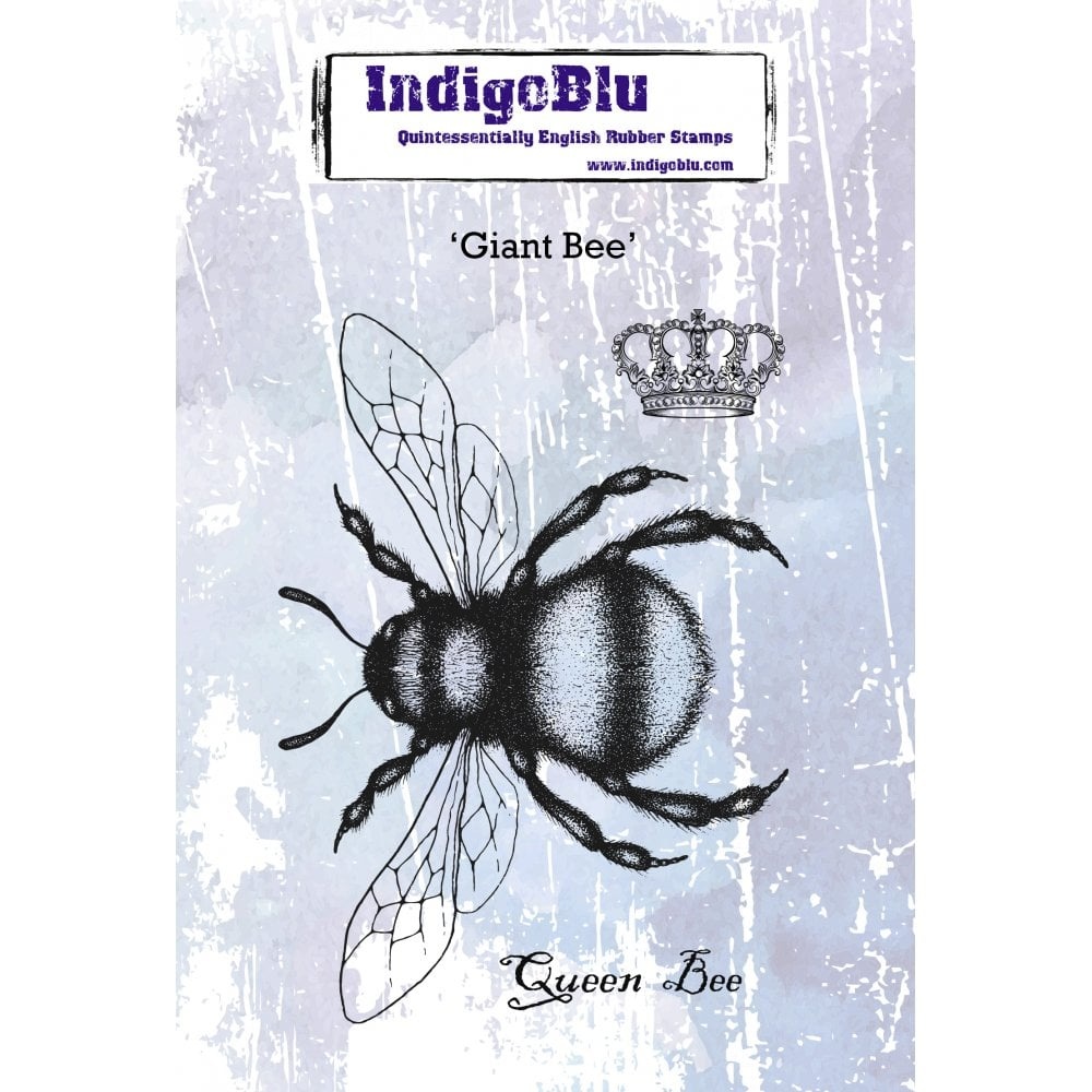 indigoblu-giant-bee-a6-rubber-stamp-ind0528