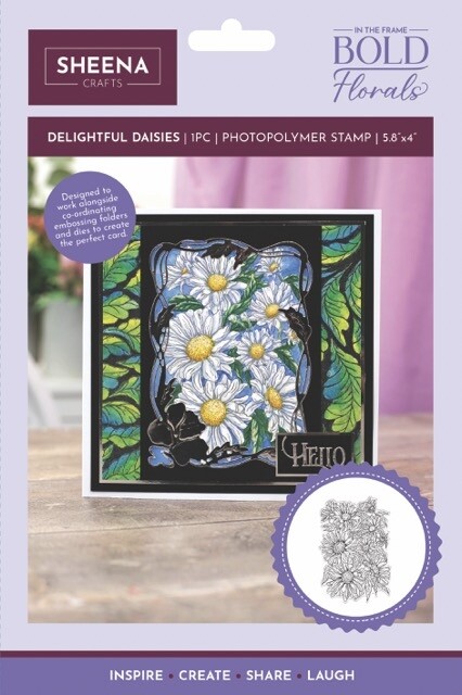 Sheena Douglass - In the Frame Bold Florals - Clearstamp - Delightful Daisies