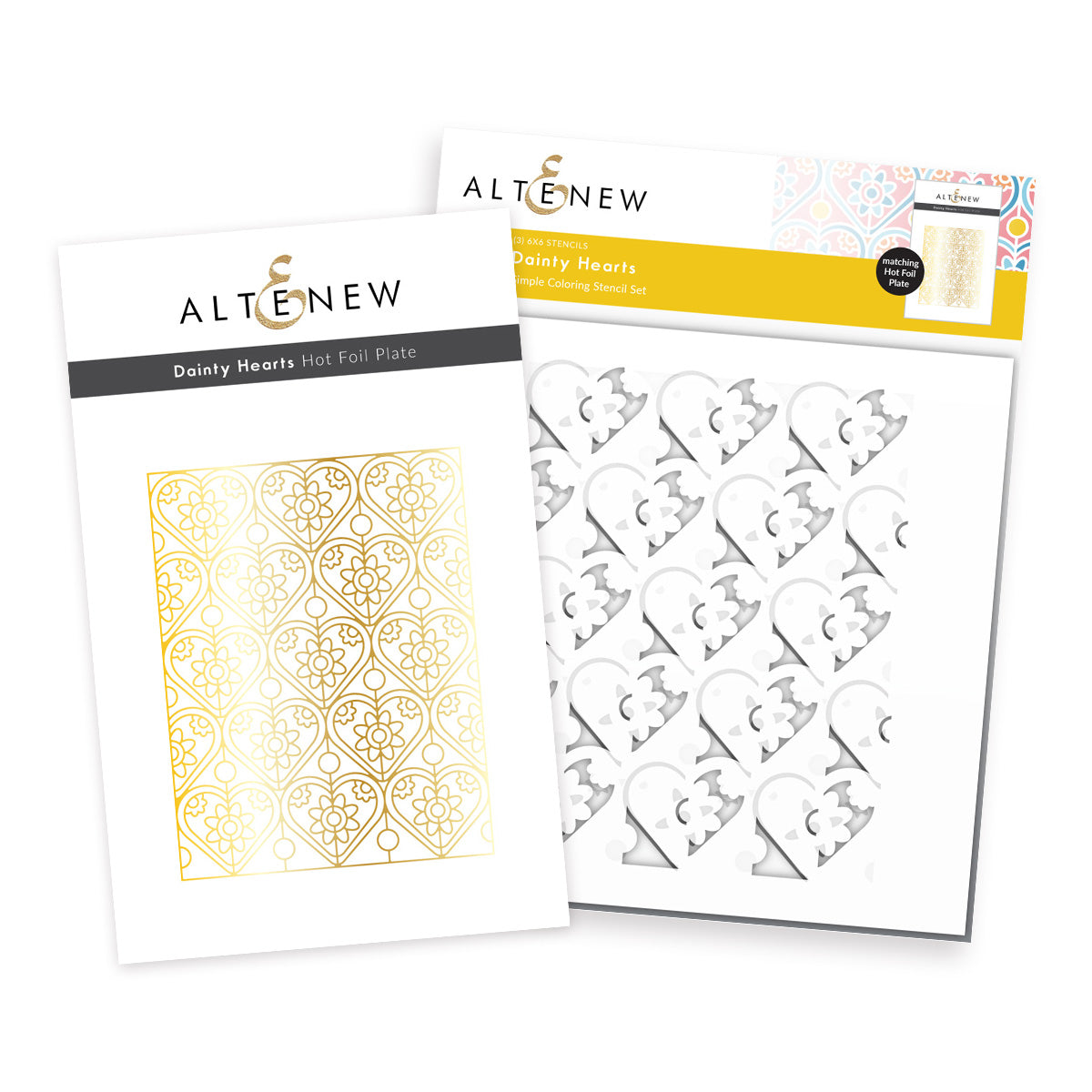 Altenew - Hot Foil Plate - Dainty Hearts