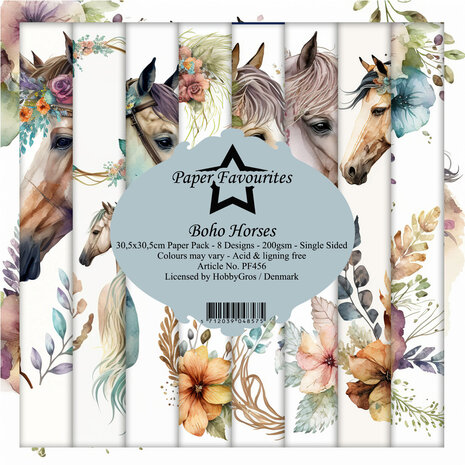 Paper Favourites - Boho Horses 12x12 Inch Paper Pack