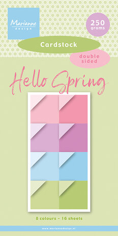 Marianne Design - Cardstock 15x30cm Hello Spring