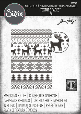 Sizzix - Multi-Level Texture Fades by Tim Holtz Holiday Knit