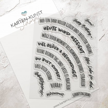 Karten-Kunst Clear Stamps KK-0274 - Circulus Runde Geburtstagssprüche