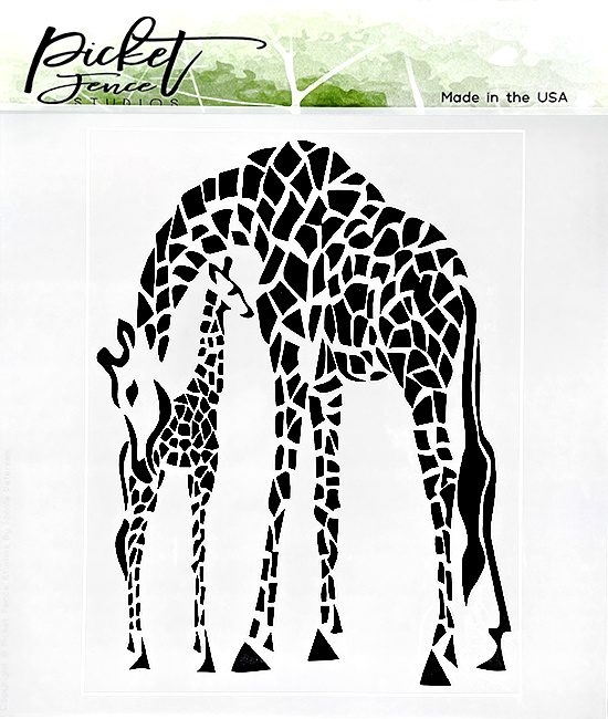 picket-fence-studios-momma-and-baby-giraffes-6x6-i