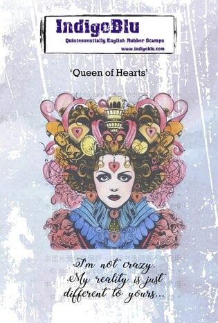 IndigoBlu - Queen of Hearts A6 Rubber Stamps 