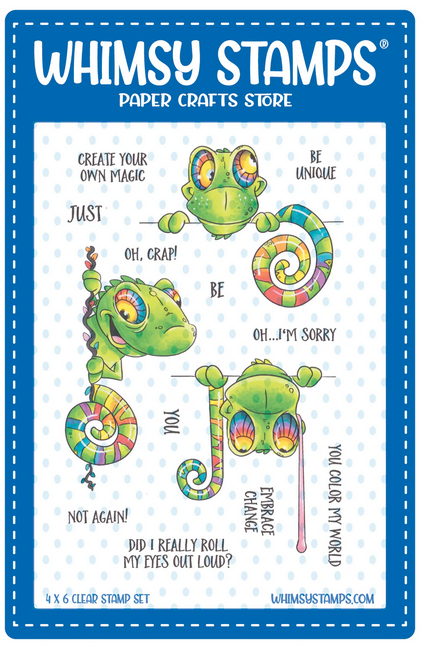 Whimsy Stamps - Cloaked Blokes Clear Stamps