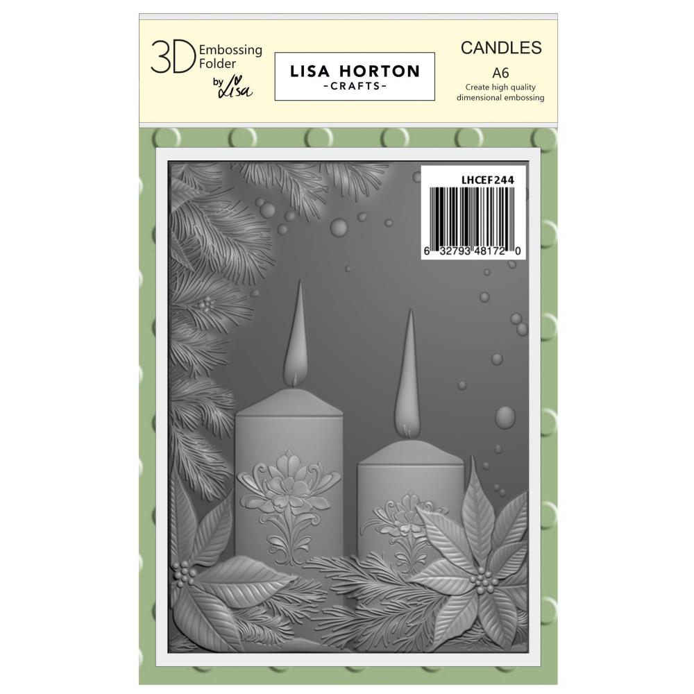 Lisa Horton Crafts A6 Embossing Folder - Candles