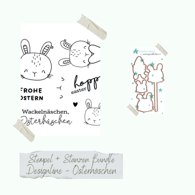 Creative Depot -  Bundle - Designline - Osterhäschen - Stempelset & Stanzen 