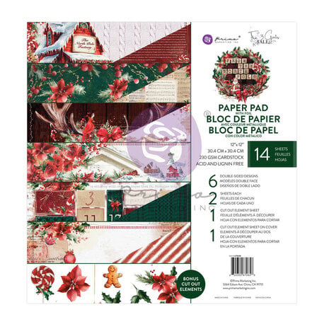 Prima Marketing From the North Pole 12x12 Inch Paper Pad