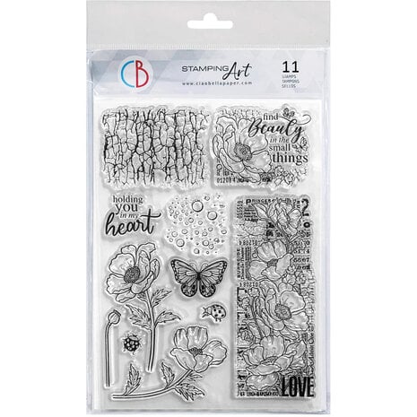 Ciao Bella - Majestic Dream 6x8 Inch Clear Stamps Flourishing Scarlet (11pcs)