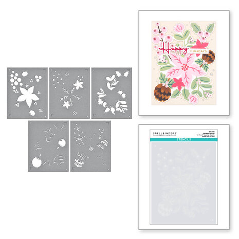 Spellbinders - Christmas Florals Stencil 