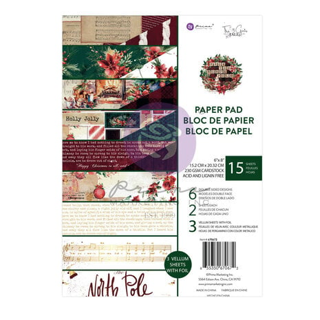 Prima Marketing From the North Pole 6x8 Inch Paper Pad