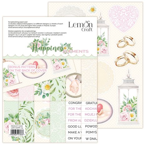 Lemon Craft - Happiness Elements 6x8 Inch Paper Pad