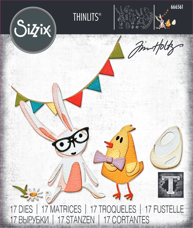 Sizzix - Thinlits Die by Tim Holtz Vault Bunny + Chick (17pcs)