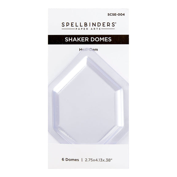 Spellbinders -  Hexi-Gem Shaker Dome - 6 Pack 