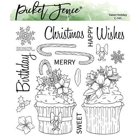 Picket Fence Studios - Sweet Holiday 6x6 Inch Clear Stamps