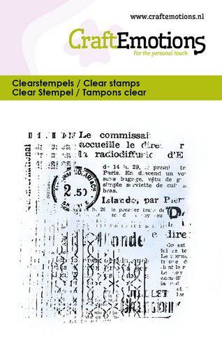 CraftEmotions Clearstamps 6x7cm - Hintergrundtext Design