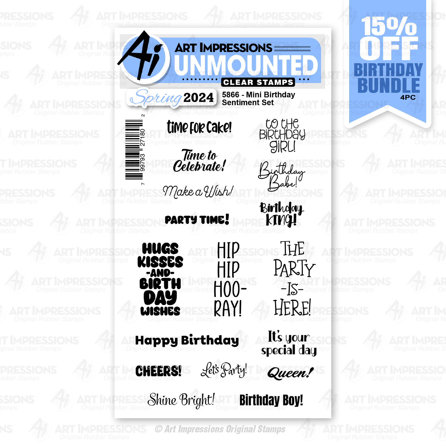 Art Impressions - Mini Birthday Sentiment Set