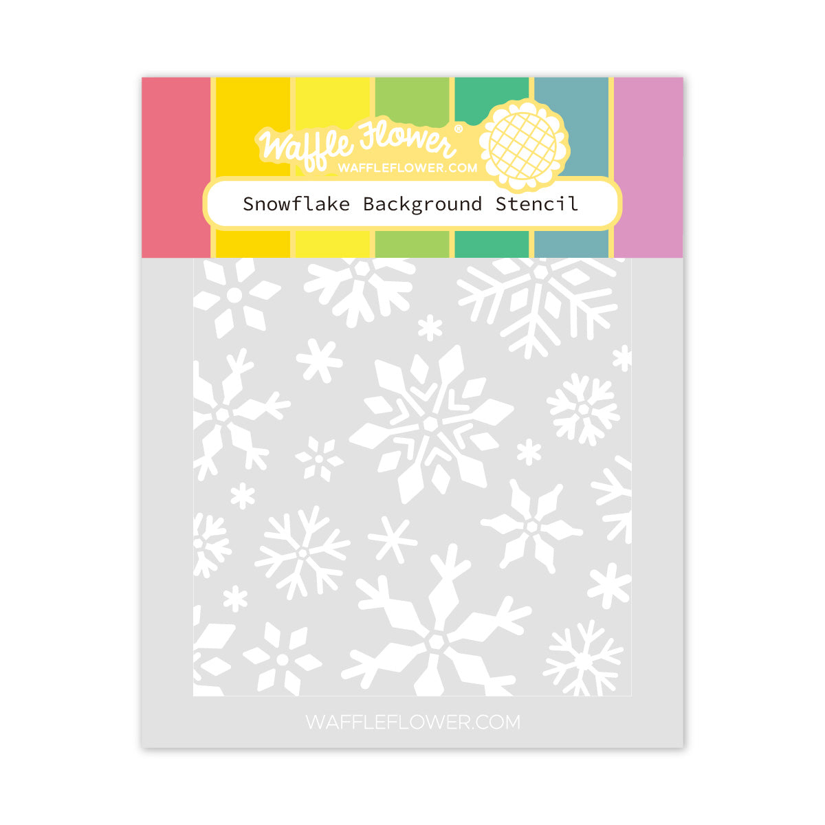 Waffle Flower - Snowflake Background Stencil