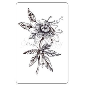 Sweet Poppy Stencil: Passion Flower Stamp