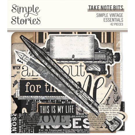 Simple Stories - Simple Vintage Essentials Take Note Bits (42pcs)