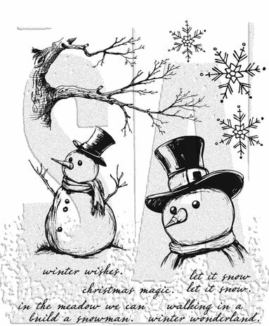 Tim Holtz - Mr. Frostie Tim Holtz Cling Stamps