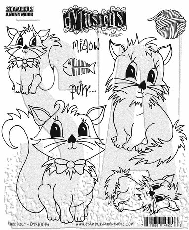 Stampers Anonymous - Purrfect Dylusions Cling Stamps