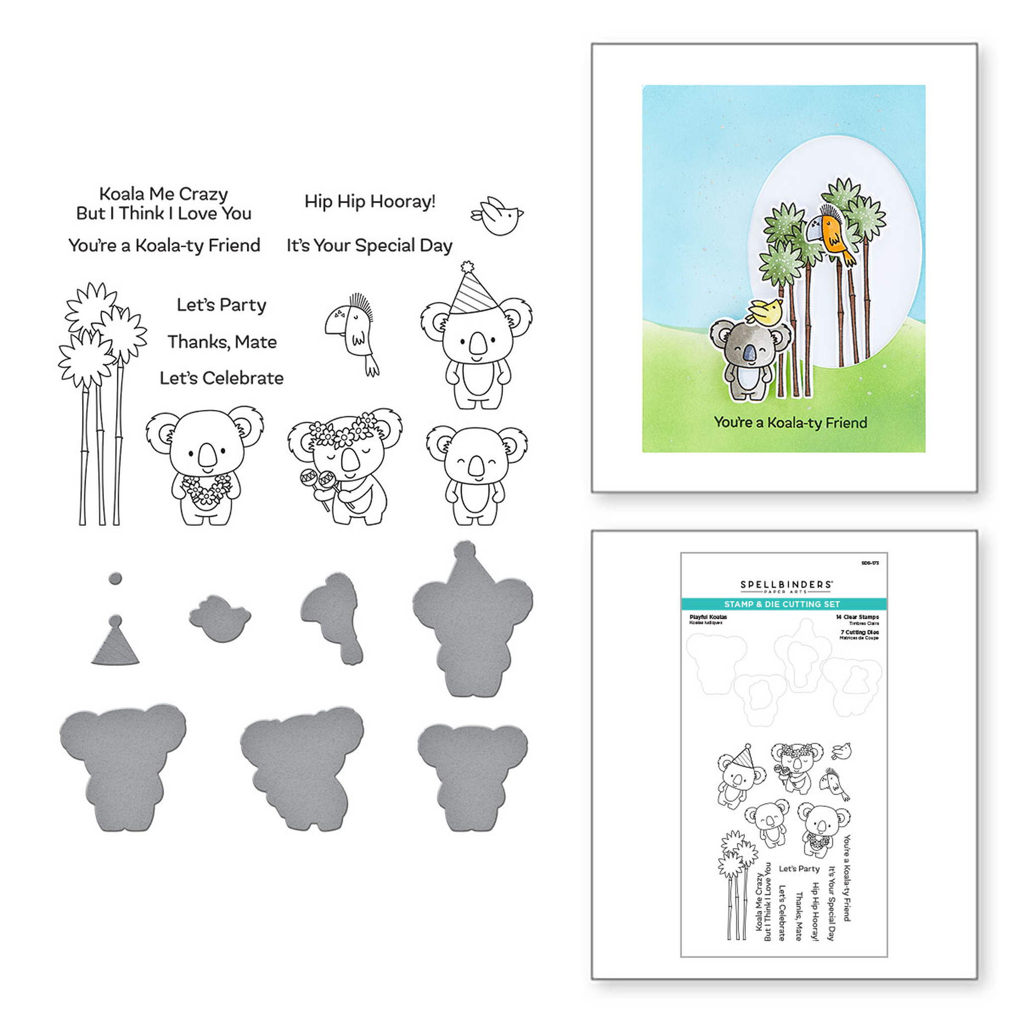 spellbinders-playful-koalas-stamp-die-set-sds-173