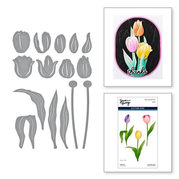 Spellbinders - Tulip Trio Etched Dies from the Tulip Garden Collection by Simon Hurley