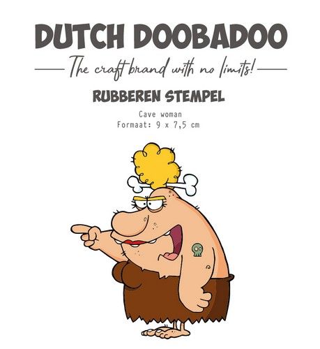 Dutch Doobadoo Rubber stempel Cave woman