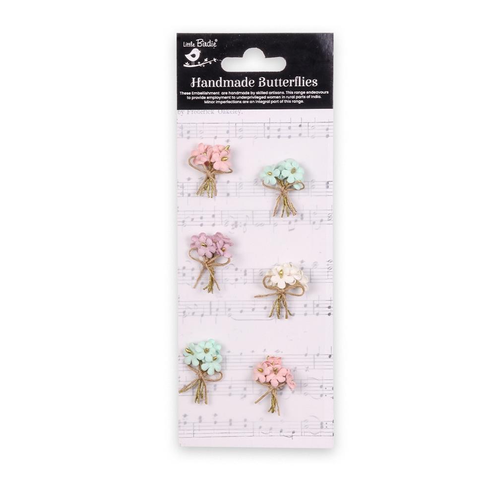 Little Birdie Paper Bouquet 6/Pkg -  Fairy Garden