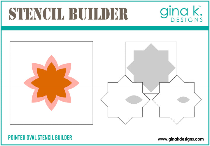 Gina K Designs - STENCIL- Pointed Oval Stencil Builder