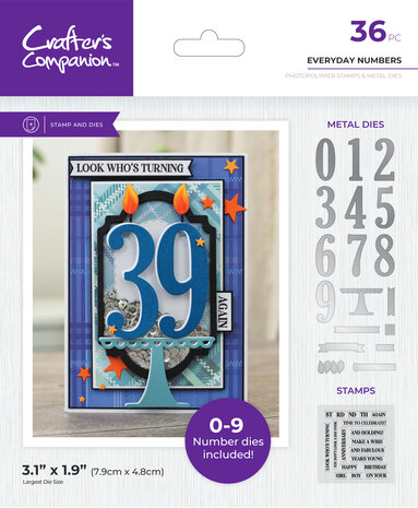 Sheena Douglass - Everyday Numbers Stamps & Dies Set