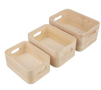 Holz Kisten Set, FSC 100% natur