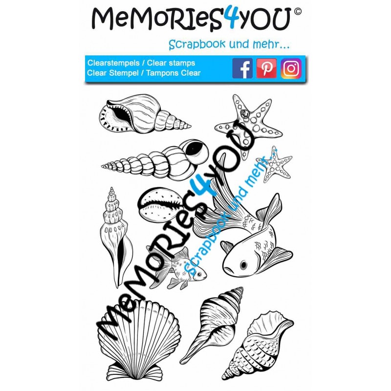 Memories4you Stempel (A6) "Muscheln"