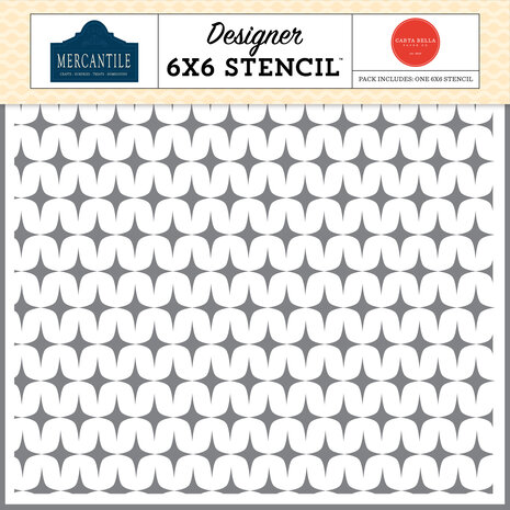 Carta Bella - Mercantile Stencil Wavy Sparkle