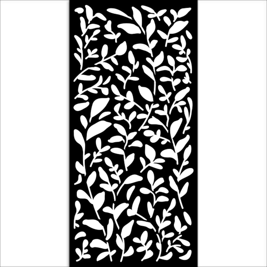 Stamperia - Create Happiness Secret Diary Thick Stencil 12x25cm Leaves Pattern