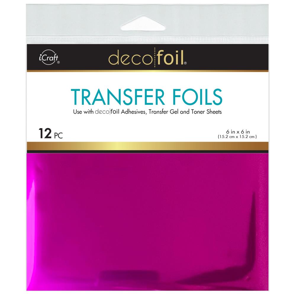 Deco Foil Transfer Sheets 6"X6" 12/Pkg -  Berry Crush 