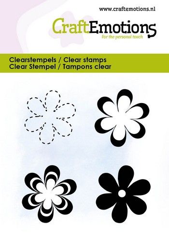 CraftEmotions clearstamps 6x7cm - Verschiedene Blumen 3