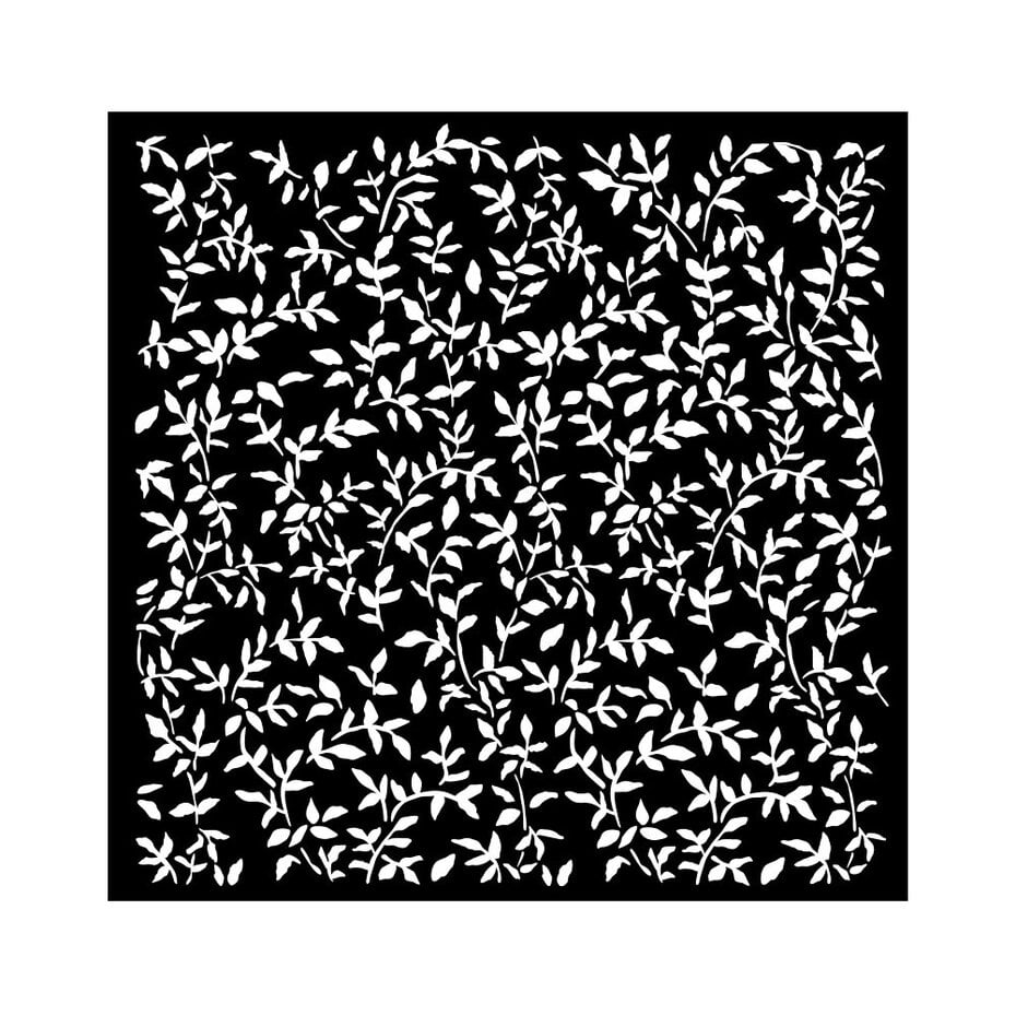 Stamperia - Garden Thick Stencil 18x18cm Leaves Pattern