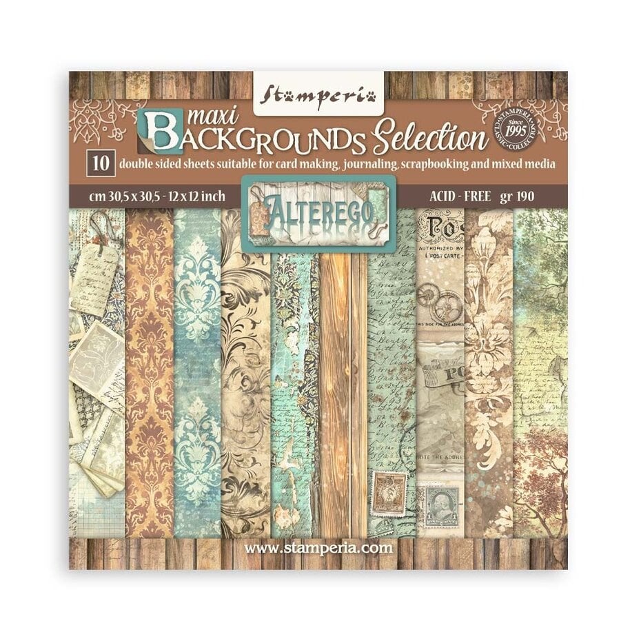 Stamperia - Alterego 12x12 Inch Paper Pack Maxi Backgrounds Selection