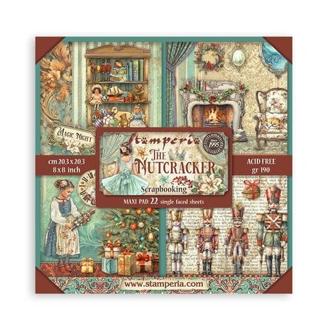 Stamperia - The Nutcracker 8x8 Inch Paper Pack Maxi (Single Face)