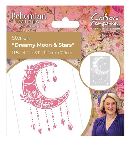 Bohemian Collection Stencil Dreamy Moon & Stars