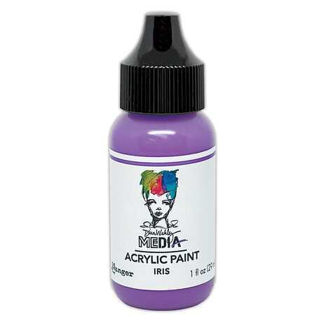 Dina Wakley MEdia Heavy Body Acrylic Paints Iris 1 fl oz