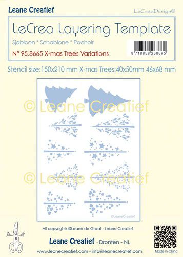 LeCrea – Schablone Weihnachtsbaum-Variationen