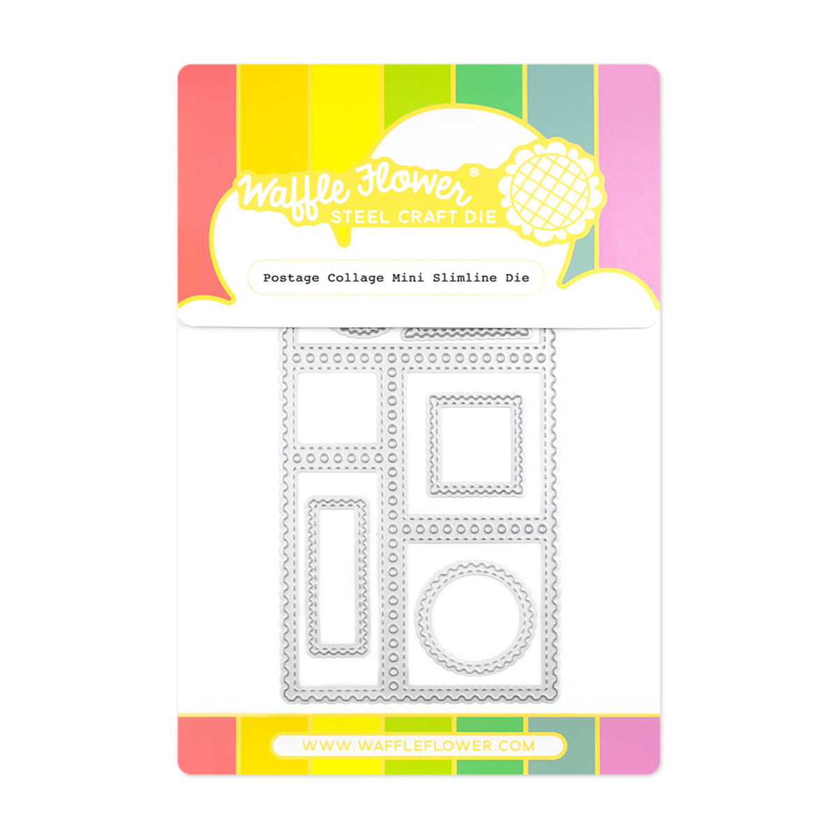 Waffle Flower - Postage Collage Mini Slimline Die